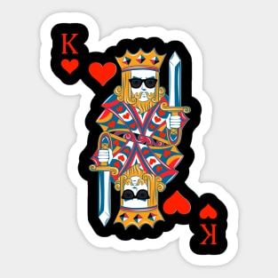 King of Hearts Poker Card Sticker